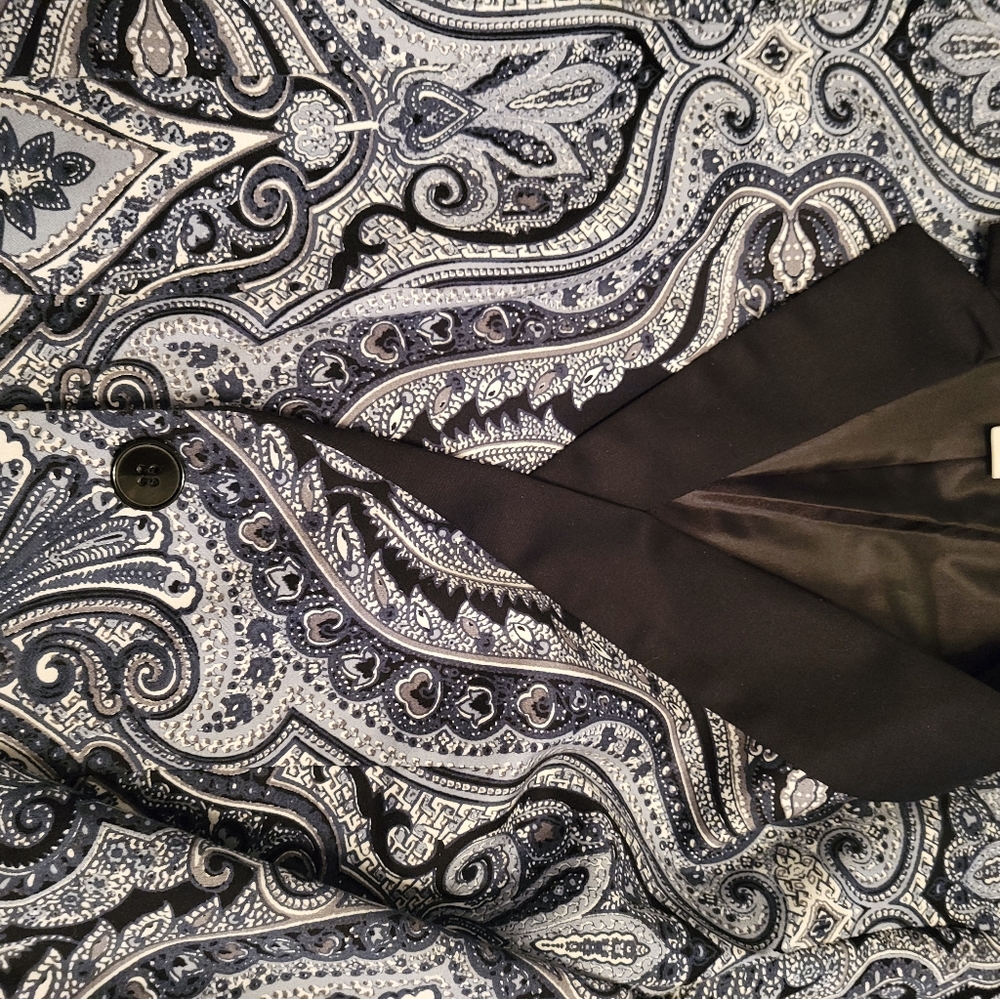 Blue Paisley Coldwater Creek Jacket - Picture 8 of 9